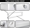 Self Adhesive & Wall Mount Paper Towel Holder & Dispenser,Kitchen Tissue Towel Holder Stand Under Cabinet-Silver