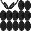 12 Pieces 1.8 Inches Foam Headphone Earpads Replacement Earbud Covers Sponge Cushions Earpad Covers Soft Ear Pads Black Headset Covers for Headphones Headsets Earphones