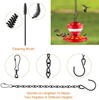 Ahn'Qiraj 9 Pack Flower Moat for Hummingbird Feeders, Guard for Hummingbird Oriole Nectar Feeders for Outdoors with 3 Brushes and 3 Hanging Chains 3 Guard for Hummingbird Feeder