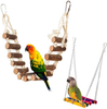 PIVBY Bird Rope Step Ladder Toy Bridge Cage Hammock Swing Toys for Parrot Parakeet Budgie Cockatiel Pack of 2
