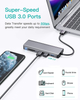 USB to Ethernet Adapter,7-in-1 Aluminum USB Hub with 10/100/1000 Gigabit Ethernet Network Adapter,USB 3.0 Ports,USB 2.0,SD/Micro SD Card Reader,Compatible with MacBook Air/Pro,Windows,Linux,Chromebook