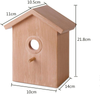 Luckycyc Outdoor DIY Bird Feeder Bird Nest with Suction Cup, Classic Imitated Wooden House Design Bird Cage Accessories