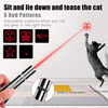 Cat Laser Toy, Red Dot LED Light Pointer Interactive Toys for Indoor Cats Dogs, Long Range 3 Modes Lazer Projection Playpen for Kitten Outdoor Pet Chaser Tease Stick Training Exercise,USB Recharge