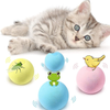 PomeWW Cat Toy Balls, Sing Ball, 3 Pcs, Upgrade Kitten Plush Ball, Newest Lifelike Animal Chirping Sounds-Bird Frog and Cricket, Built-in Catnip, Interactive Cat Kicker Toys for Indoor.