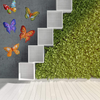 MIXUN 3D Metal Butterfly Wall Accents, Butterfly Wall Decor Sculpture Hang Outdoor Garden for Home, Bedroom, Living Room, Office, Garden