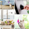 Cat Feather Toys Interactive Cats - Dorakitten Cat Powerful Suction Cup Handheld Teaser Wand Toy and 5PCS Replacement Feather with Bell for Kitty Kitten Scratching Exercise Indoor