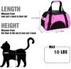 ZaneSun Cat Carrier,Soft-Sided Pet Travel Carrier for Cats,Dogs Puppy Comfort Portable Foldable Pet Bag Airline Approved