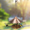 TTKD Hanging Bird Feeder Seed Tray Outdoors Metal Food Tray for Attracting Birds Hummingbird Feeder