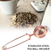 Tea Strainer, Stainless Steel Tea Filter, Tea Ball Infuser for Brewing Loose Leaf Tea and Mulling Spices, with Long Handle, Rose Gold