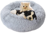 TEALP Donut Cat Bed, Dog Bed, Pet Fluffy Bed Donut Bed for Small Medium Dog and Cat, Cozy Grey Self Warming - Machine Washable, Waterproof Bottom (20''/28'')