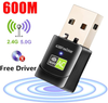 Eachbid USB WiFi Adapter 600Mbps Dual Band 2.4G+5G USB Ethernet Network Card WiFi Receiver Free Driver for PC Desktop Laptop (Not Support Mac/Linux System)