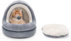 Rednut Cat Bed for Indoor Cats, Therapeutic Round Cuddle Nest Snuggery Burrow Blanket Pet Bed, Machine Washable Cat Beds, and Anti-Slip & Water-Resistant Bottom for Indoor Cats