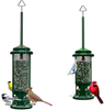 Squirrel Buster Legacy Squirrel-Proof Bird Feeder w/4 Metal Perches, 2.6-Pound Seed Capacity & Squirrel Buster Standard Squirrel-Proof Bird Feeder w/4 Metal Perches, 1.3-Pound Seed Capacity