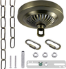 ECUDIS Light Fixture Canopy Kit, 5 Inches Diameter and 6 Feet Pendant Light Chain Includes Mounting Hardware for Chandelier or Swag Light Fixtures, Max Fixture Load of 50 Pounds (Black)