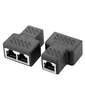 Ethernet Splitter, 1 to 2 Network Splitter for Cat5, Cat5e, Cat6, Cat6e, Cat7 Cable Connector, High Speed LAN Splitter Support Two Devices Connect to Network at The Same Time. (2 Pack)