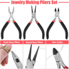 Thrilez Jewelry Wire Wrapping Jewelry Making Supplies Kit with Craft Ring Wire, Jewelry Tools, Jewelry Pliers and Jewelry Findings for Jewelry Repair, Wire Wrapping and Beading