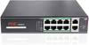 8 Port PoE Switch with 2 Uplink, 802.3af/at PoE+ 100Mbps, 100W Built-in Power, Extend to 250 Meter, Metal Plug & Play
