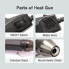 LDK Mini Heat Gun, Electric Hot Air Gun Heating Tools for DIY, Embossing, Crafts, Epoxy Resin, Shrink Wrap, Vinyl and Drying Paint 110V