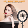Selfie Ring Light, LED Light Ring with Stand, Circle Light for Makeup/Live Stream, Desktop Camera LED Ringlight with Tripod and Phone Holder Ring Lights for Photography/YouTube/Video Recording/Vlogs
