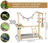 Exttlliy Parrots Bird Playground Birdcage Playstand Play Gym Parakeet Playpen Ladder with Feeder Cup Bird Toys Swing Chew Toy