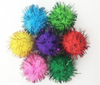 VAPKER 30 Piece Assorted Color Sparkle Balls Cat's Favorite Toy Tinsel Pom Poms Glitter
