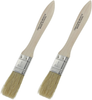 Ram-Pro Classic Natural Pure Bristles Bristle Pastry Brushes, Wood Handle Lacquered Hardwood Long Pure Basting glazing Brush Easy to Clean, Great for Butter Boar Bristles Brush (Set of 2)