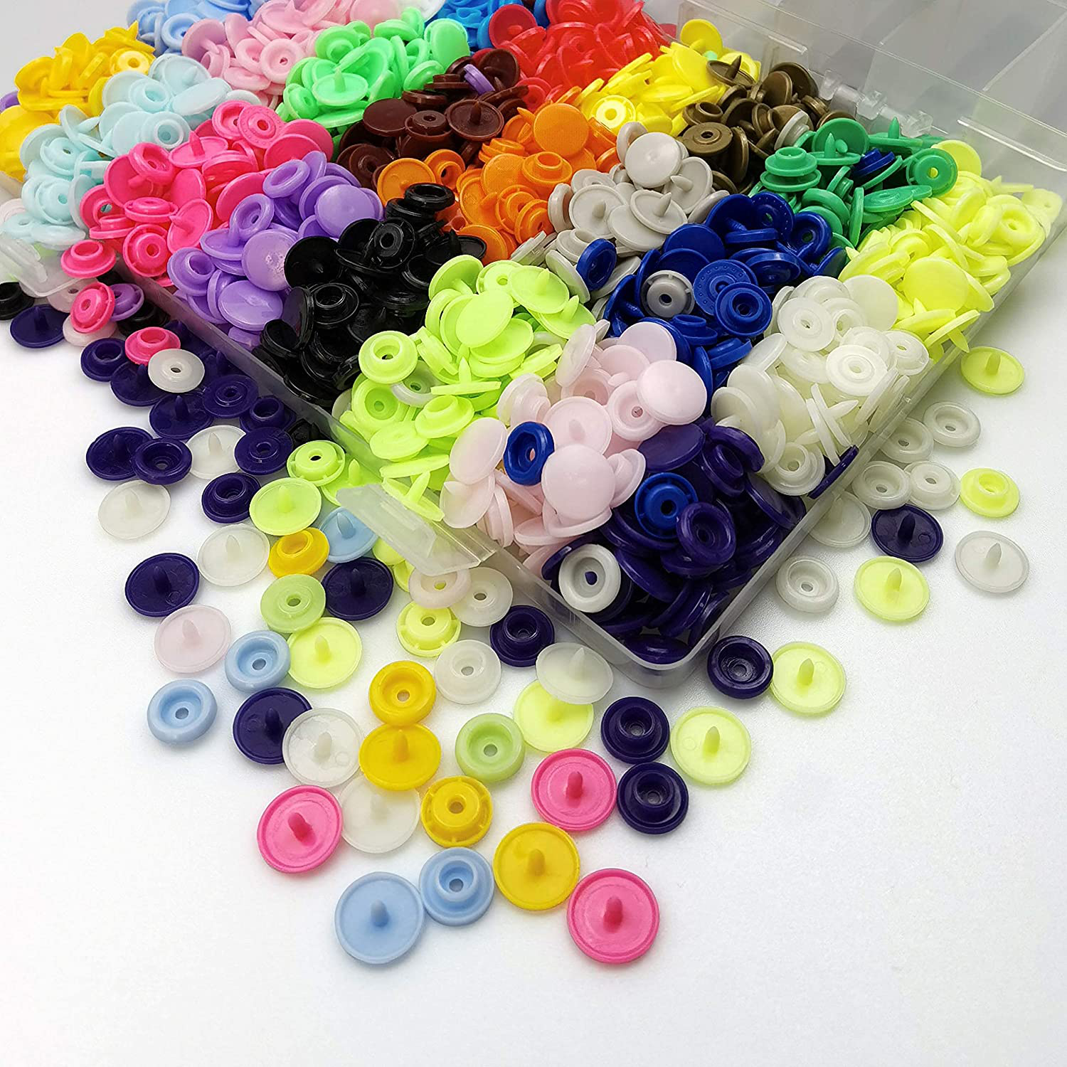 TmppDeco Plastic Snaps w Snap Pliers 460 Piece 24 Colors Sewing