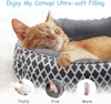 JOYO Cat Bed for Indoor Cat, 20 inch Pet Bed Machine Washable with Non-Slip Bottom for Cats or Small Dogs, Double Sided Cat Cushions Bed for Summer and Winter, Soft Round Sofa Bed for Kitties Puppy