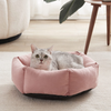 Western Home Cat Beds for Indoor Cats Dogs, Kitty Puppy Kitten Bed Round Soft Plush Flannel Pet Cushions Beds Washable