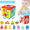 LAGERFEY Early Learning Shape Sorter Baby Toys 6 to 12 Months Educational Music and Light Baby Toys 12 to 18 Months Activity Cube Christmas Birthday Gifts Toys for 1 2 3 Years Old Boys and Girls