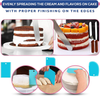 RFAQK 35PCs Cake Turntable and Leveler-Rotating Cake Stand with Non Slip pad-7 Icing Tips and 20 Bags- Straight & Offset Spatula-3 Scraper Set -EBook-Cake Decorating Supplies Kit -Baking Tools