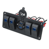 6 Gang Rocker Switch Panel with USB Charger Voltmeter