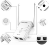 WAVLINK 2.4G 300Mbps Wi-Fi Extender/Booster/Repeater/Wireless Access Point/Internet Router, 3 in 1 Internet WiFi Signal Booster for Whole Home WiFi Coverage, No WiFi Dead Zone - White