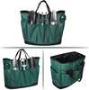 HANC Green Garden Tool Set Bag, with 8 Pockets Outside to Organize the Tools, Tote Garden Tools Bag in Oxford Cloth,Muti-Pockets Bag,Large Room(Bag Only)