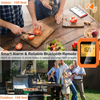 Bluetooth Meat Thermometer, Wireless BBQ Thermometer, 6 Probes Digital Cooking Thermometer for Oven Grill, Smart APP Control for Grilling, Smoker, Kitchen Food, Cake, Support iOS & Android