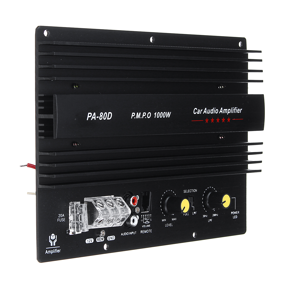 PA-80D Amplifier 12V 1000W Car Audio High Power Mono Amplifier Amp Board Powerful Subwoofer Bass Amp