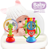 Baby Rattle Toys - Rattles Infants Set - Newborn Gift Set for 3 6 9 12 Months Babies - Babies Rattles With Suction Cup Grab Shaker and Spin - Baby Toys for Babies Girls & Boys (Baby rattles toy)