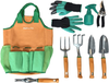 Garden Tool Set | Garden Tools Organizer Tote | Gardening Gloves Included Great Garden Tools for Woman and Men | 9 Piece Garden Accessories Tool Organizer Kit | Gardening Gifts | Gardeners Supply