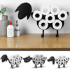 Black Sheep Cat Dog Toilet Roll Holder Bathroom Iron Tissue Roll Storage Stand Toilet Paper Storage Organizer Rack Bathroom Accessories