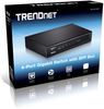 TRENDnet 4-Port Gigabit Switch with SFP Slot, TEG-S51SFP, 10 Gbps Switching Capacity, Fanless, 802.1p QoS, Rear Facing Ports, Metal Housing, Network Ethernet Switch, Lifetime Protection, Black