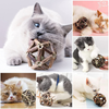 WenStorm 2 Pcs Catnip Toys for Cats Cat Toys Cat Chew Toy Cleaning Teeth Molar Tools Natural Silvervine Sticks Catnip Ball & Bell Ball Matatabi Catnip Cat Toy Relieving Stress Kitty Toys