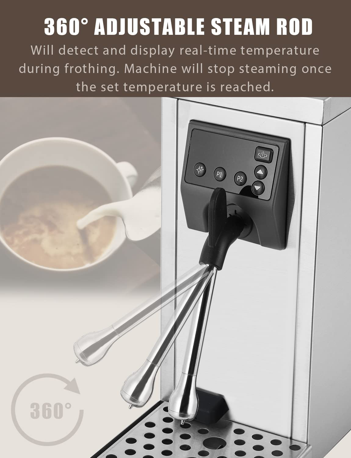 Milk Steamer with Temperature Setting MS-130T