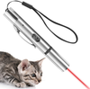 Cat Interactive Toy, MOUWOO LED Pointer for Cat Interactive, Cat Toy for Indoor Outdoor Cat Interactive, Red LED Light Cat Toy, USB Rechargeable Cat Toys, Portable Cat Toys.