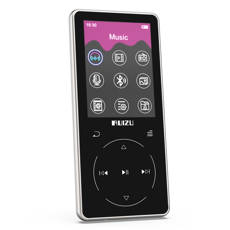 RUIZU D16 8GB Bluetooth MP3 Player 2.4 Inch FM Recording Ebook Clock Pedometer