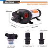 BACOENG AC110V Self Priming Water Pressure Pump, 45Psi On Demand Pump for Caravan/RV/Boat/Marine, 4.5GPM