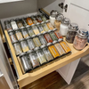 Spice Drawer Organizer, 2 Set 4-Tiers Heavy Clear Acrylic In Drawer Spice Rack, Expandable Spice Drawer Insert for Kitchen Cabinet Drawer/Countertop