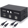 Metal Case USB 2.0 Manual Share Sharing Switch Switcher Adapter Box Hub Allow 4 Computers Share 1 USB Device Like Printer, Scanner, Camera, Keyboard (4 Ports Printer Splitter Without Cables)