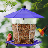 Jealoeur Bird Feeders, Bird Feeder, (2021 New) Wild Bird Seed for Outside Feeders, Squirrel Proof Bird Feeders for Outside and Garden Decoration Yard for Bird Watchers (Black)