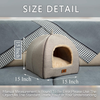 Cat Bed for Indoor Cats - Cat Cave Bed Cat House Cat Tent with Removable Washable Cushioned Pillow, Soft and Self Warming Kitten beds,Cat Beds & Furniture, Pet Bed WINDRACING