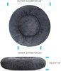 TantivyBo Dog Bed & Pet Bed, Calming Soft Faux Fur Plush Donut Dog Cuddler Bed, Anti Anxiety Cozy Pet Cat Cushion Bed for Small Medium Large Dogs and Cats ( 32" X 32'', Grey )